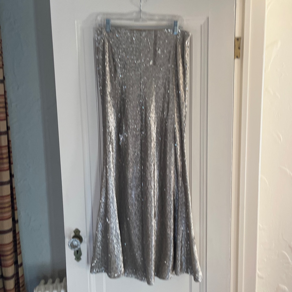 Line and Dot Sequin Mermaid skirt- Size L